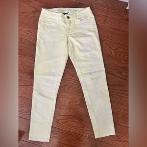 American Eagle Light Yellow & White Stretchy Jeans